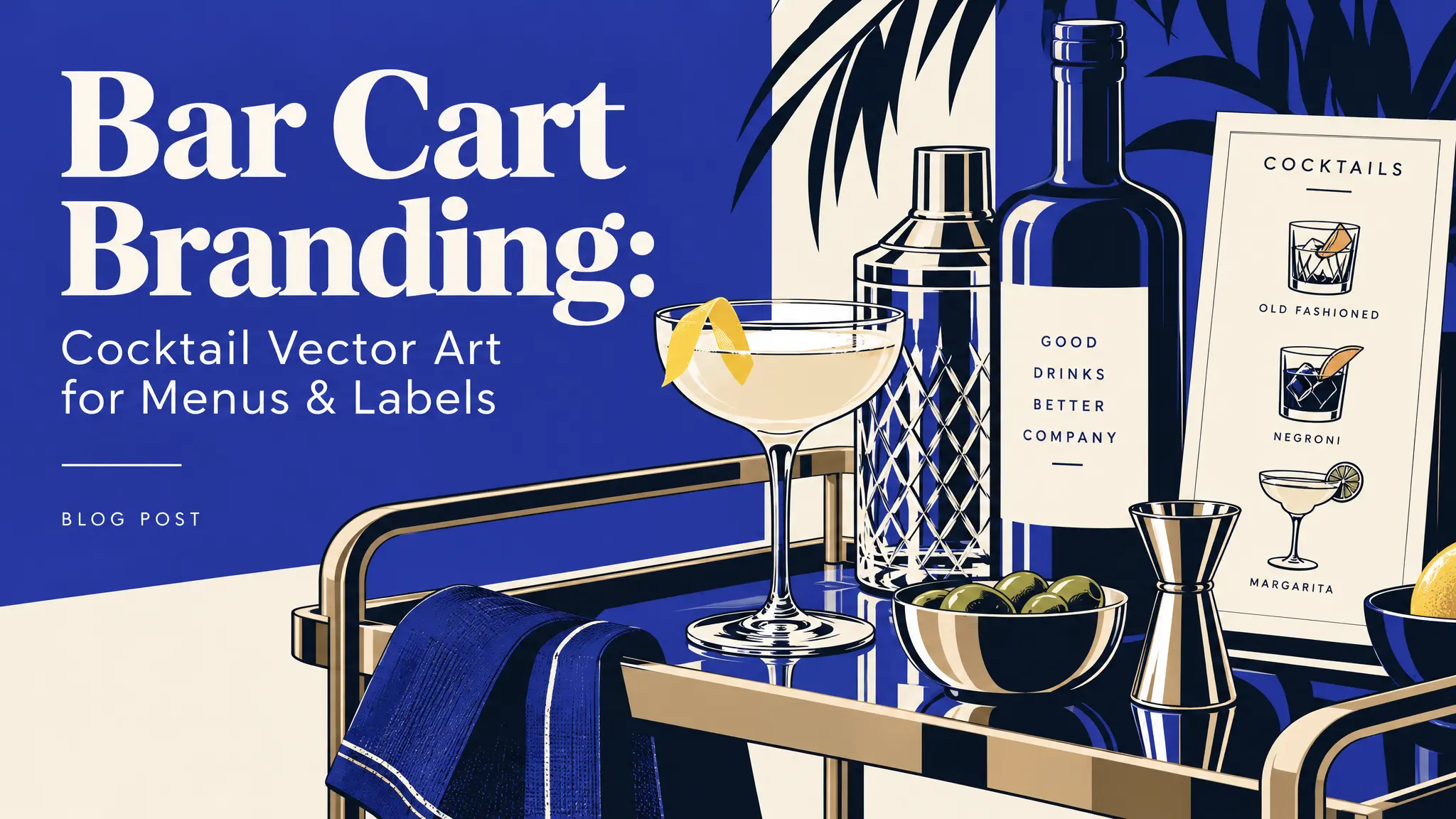 Bar Cart Branding: Cocktail Vector Art for Menus & Labels