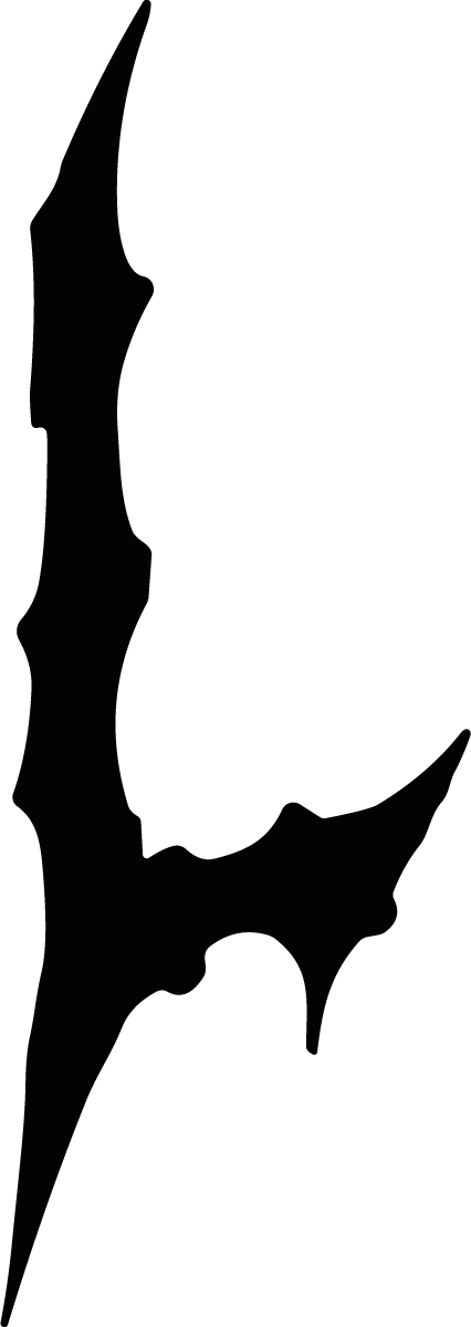 Abstract Hook Shape SVG Jagged Silhouette Vector - Image 1