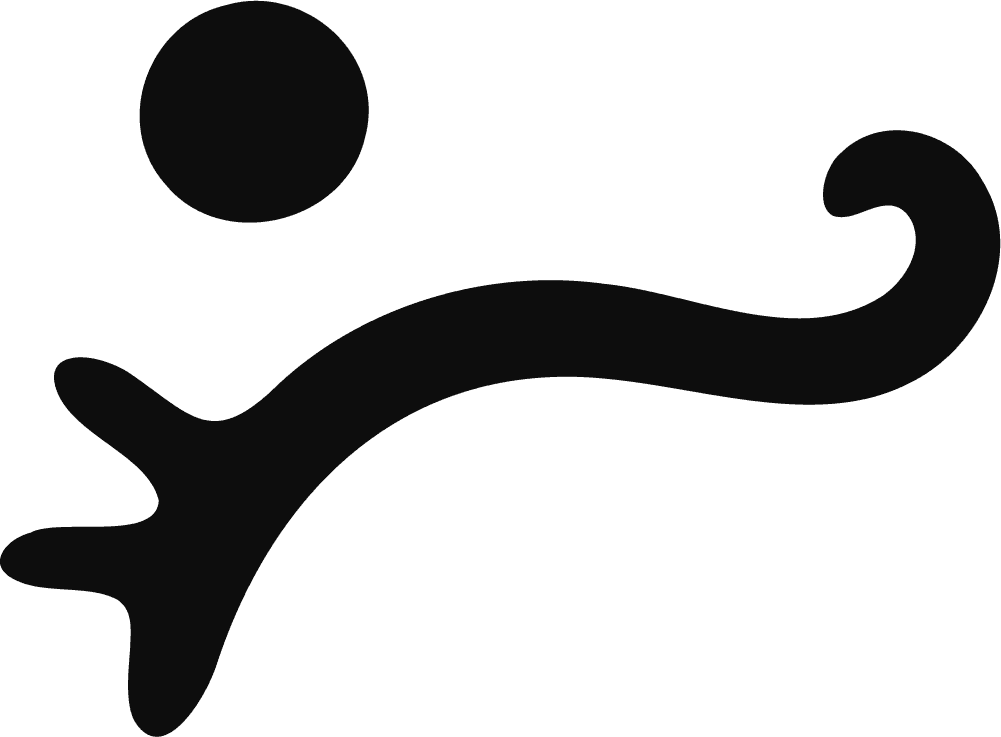 Abstract Running Figure SVG Bold Silhouette Vector