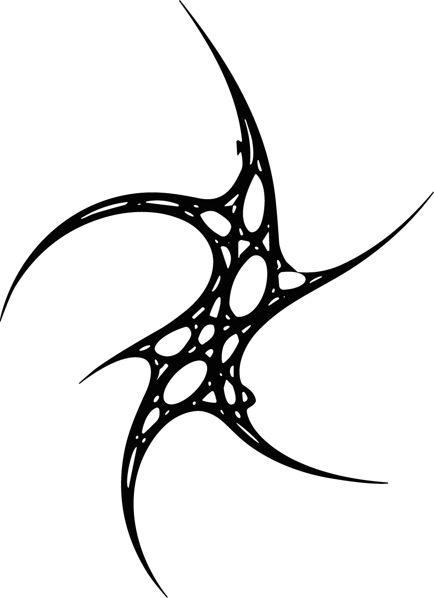 Abstract Swirl SVG Sharp Tribal Vector - Image 1