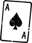 Ace of Spades SVG Bold Sketchy Vector