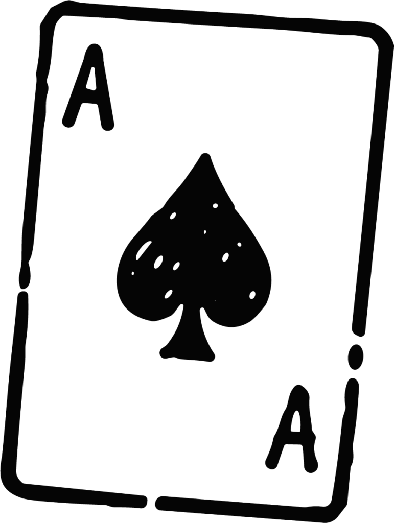 Ace of Spades SVG Bold Sketchy Vector