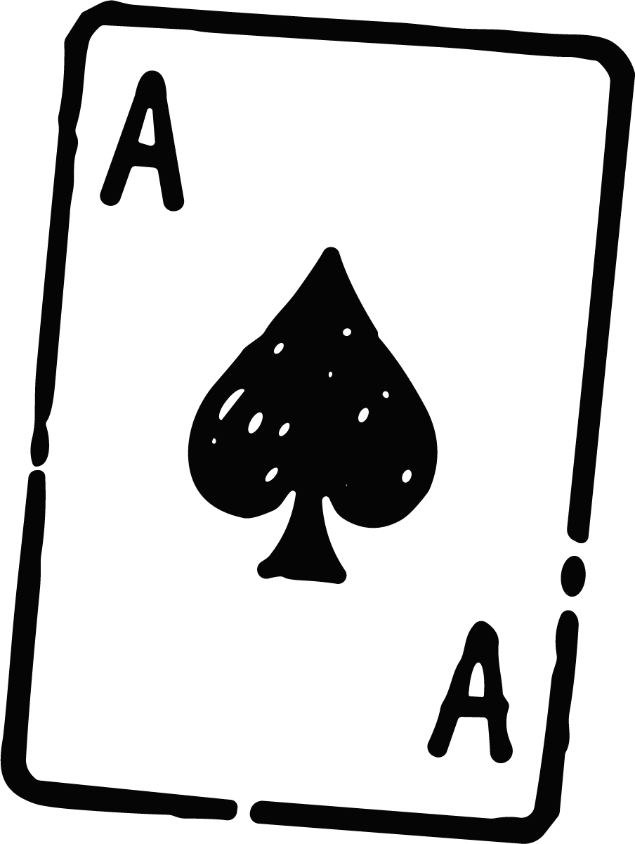 Ace of Spades SVG Bold Sketchy Vector - Image 1