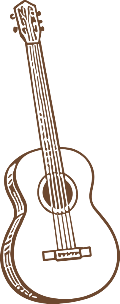 Acoustic Guitar SVG Rustic Sketch Vector
