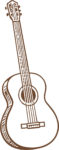 Acoustic Guitar SVG Rustic Sketch Vector