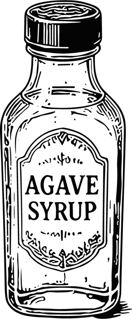 Agave Syrup Bottle Vintage Label Vector