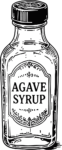 Agave Syrup Bottle Vintage Label Vector