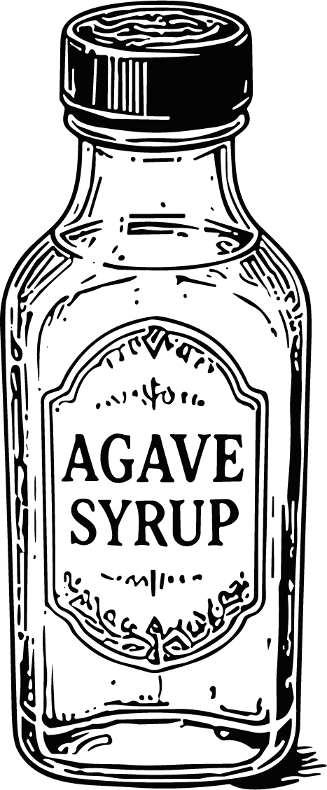 Agave Syrup Bottle Vintage Label Vector - Image 1
