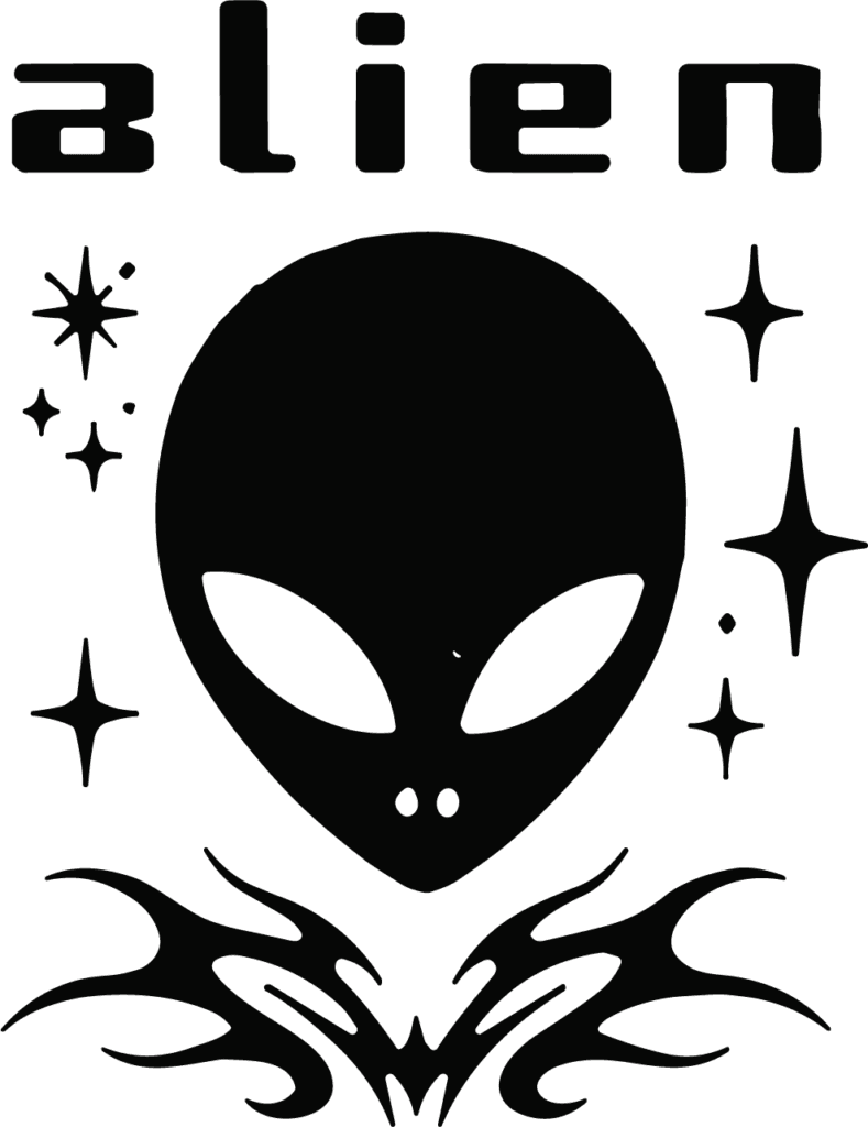 Alien Head SVG Tribal Cosmic Vector