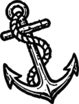 Anchor With Rope SVG Bold Nautical Vector