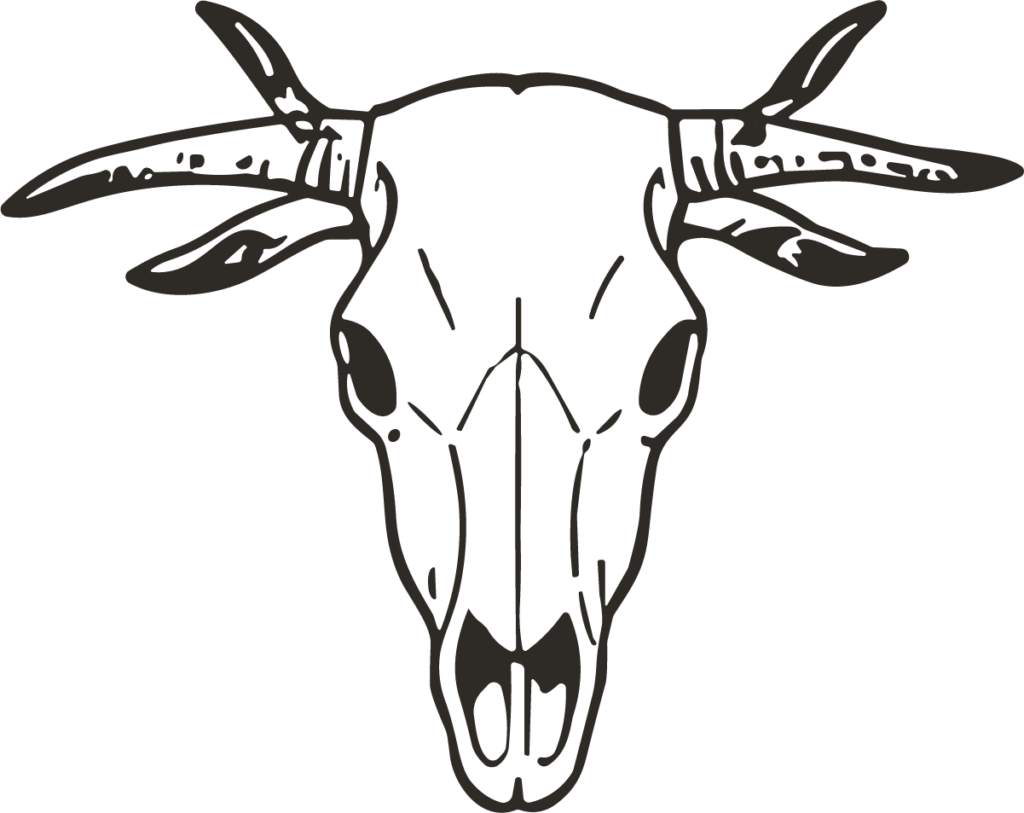 Animal Skull SVG Bold Outline Vector