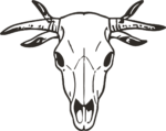 Animal Skull SVG Bold Outline Vector