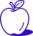 Apple With Leaf SVG Bold Outline Vector
