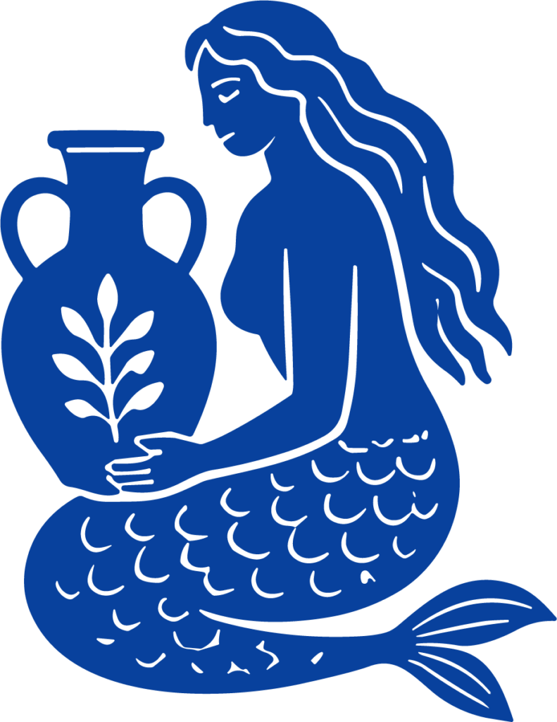 Aquarius Mermaid SVG Mystic Zodiac Vector