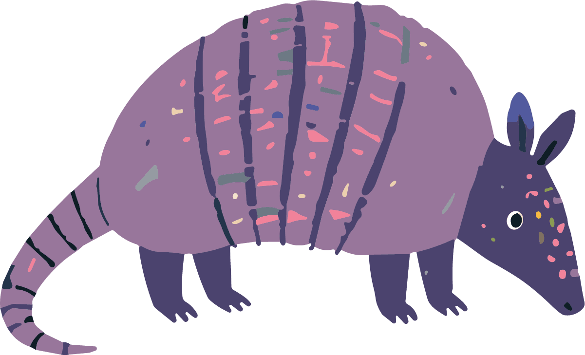 Armadillo SVG Speckled Whimsy Vector - Image 1
