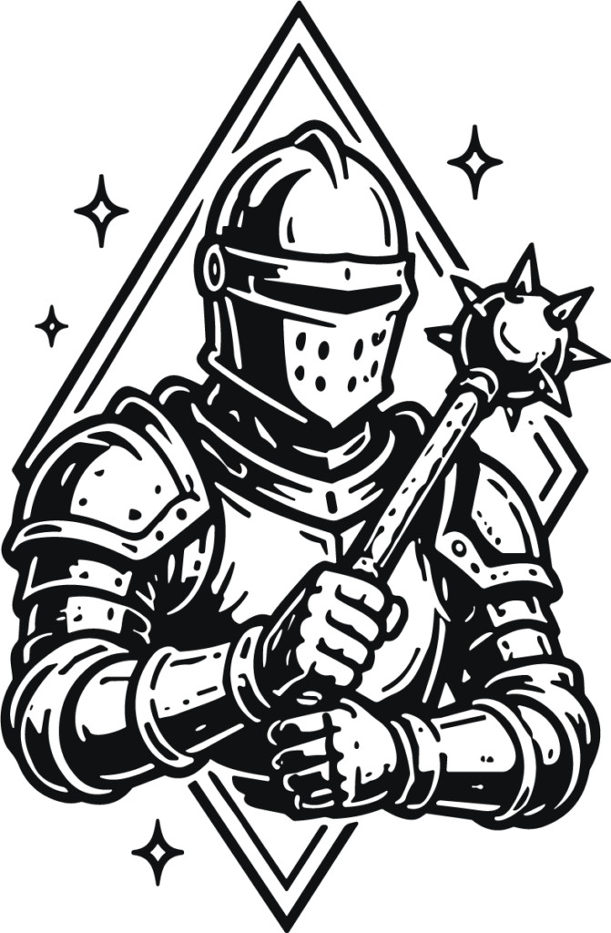 Armored Knight SVG Bold Medieval Vector