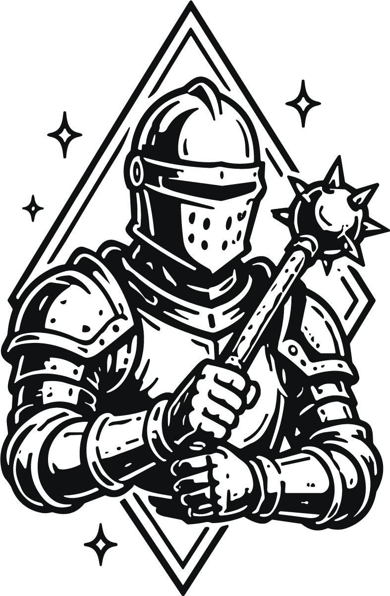 Armored Knight SVG Bold Medieval Vector - Image 1