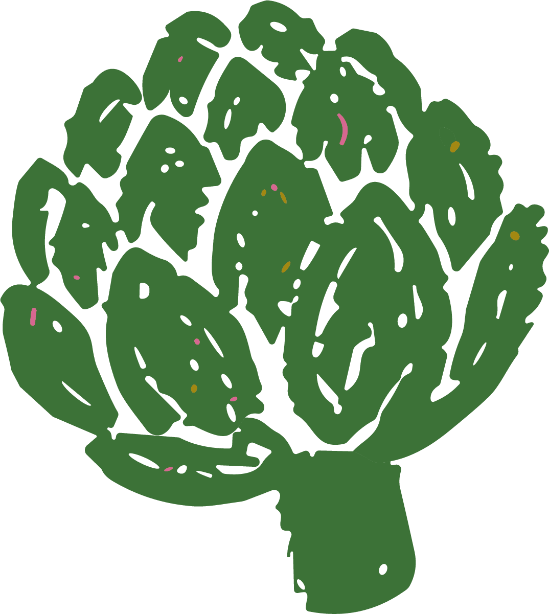 Artichoke SVG Rustic Botanical Vector - Image 1