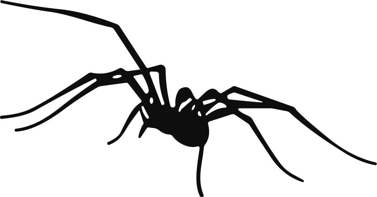 Black Spider SVG Spooky Silhouette Vector - Image 1