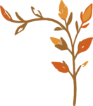 Autumn Branch SVG Rustic Foliage Vector