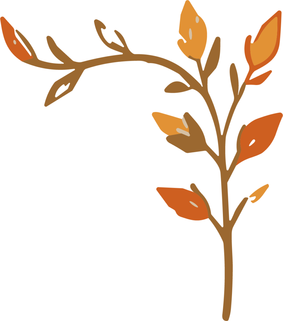 Autumn Branch SVG Rustic Foliage Vector