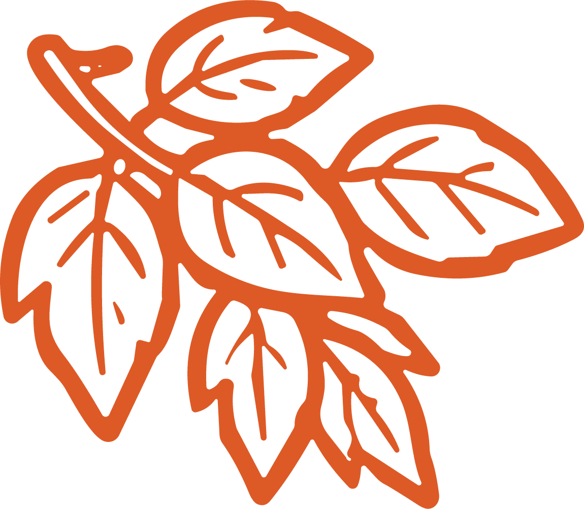Autumn Leaf Branch SVG Rustic Outline Vector - Image 1