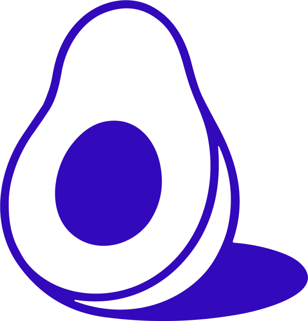 Avocado SVG Bold Outline Vector