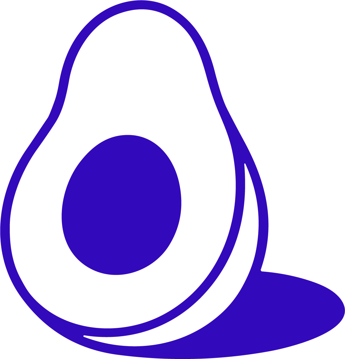 Avocado SVG Bold Outline Vector - Image 1