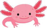 Axolotl SVG Cheerful Pink Vector
