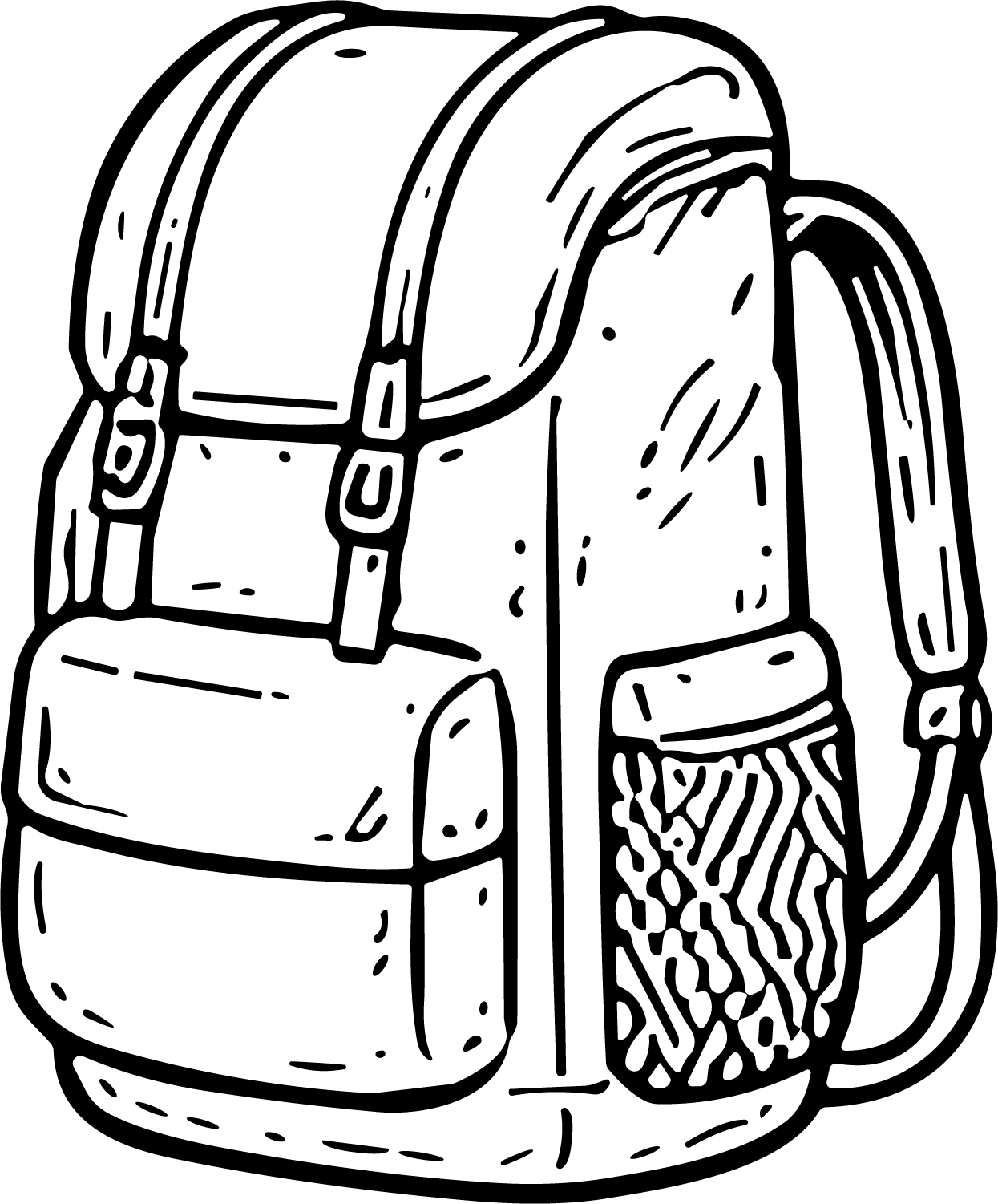 Backpack SVG Detailed Outline Vector - Image 1