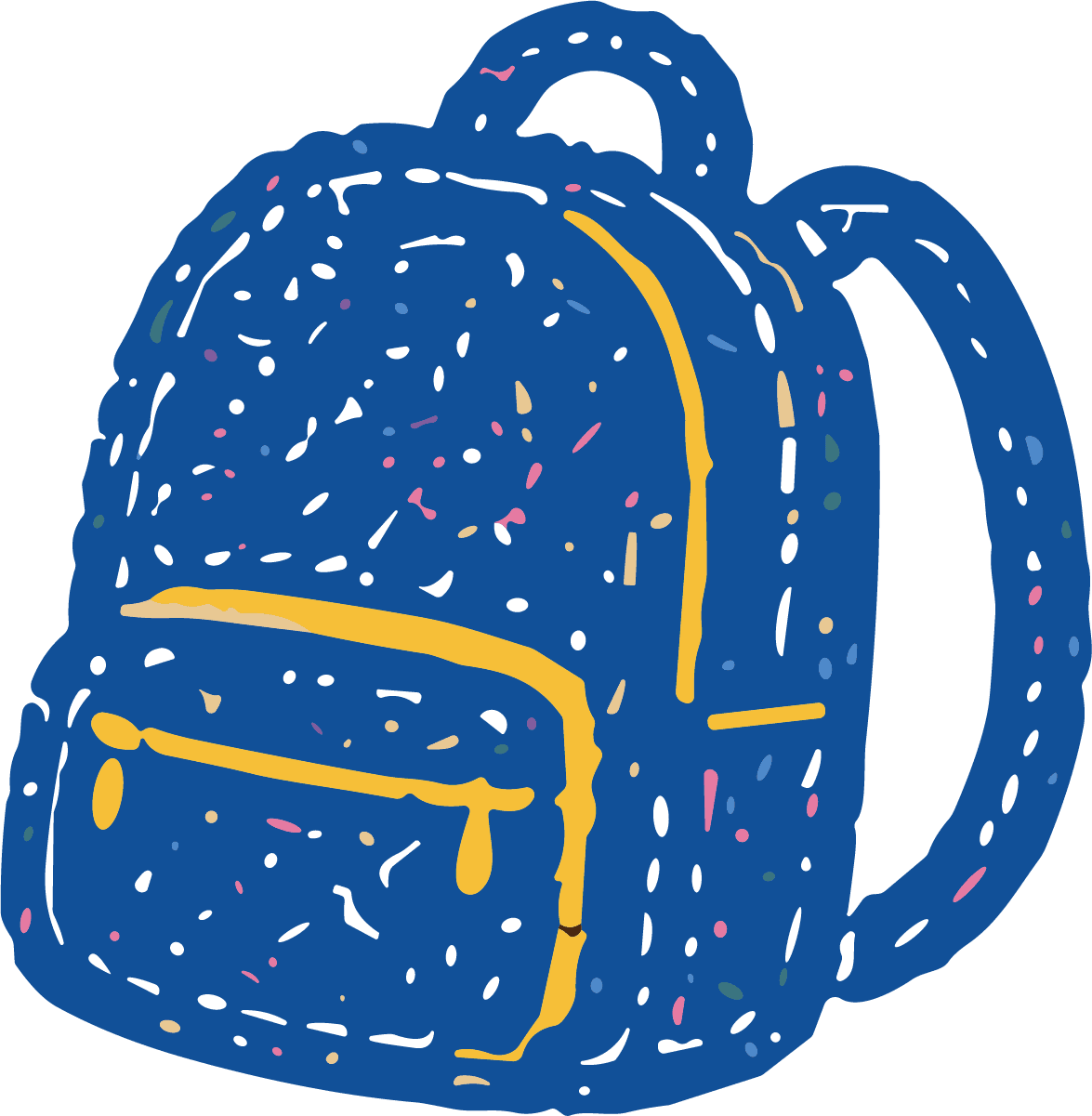 Backpack SVG Speckled Confetti Vector - Image 1