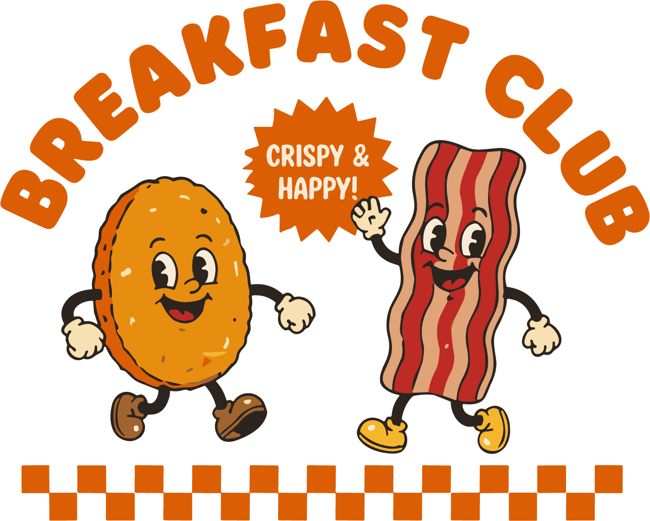 Bacon And Pancake SVG Retro Diner Vector - Image 1