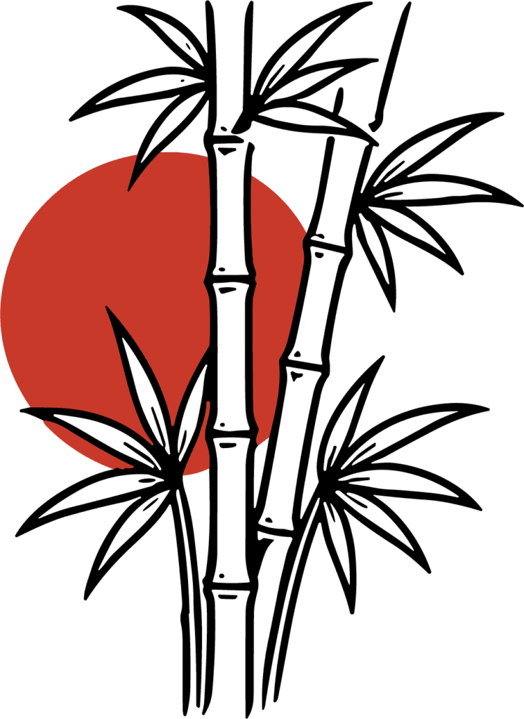 Bamboo Stalks SVG Rising Sun Vector