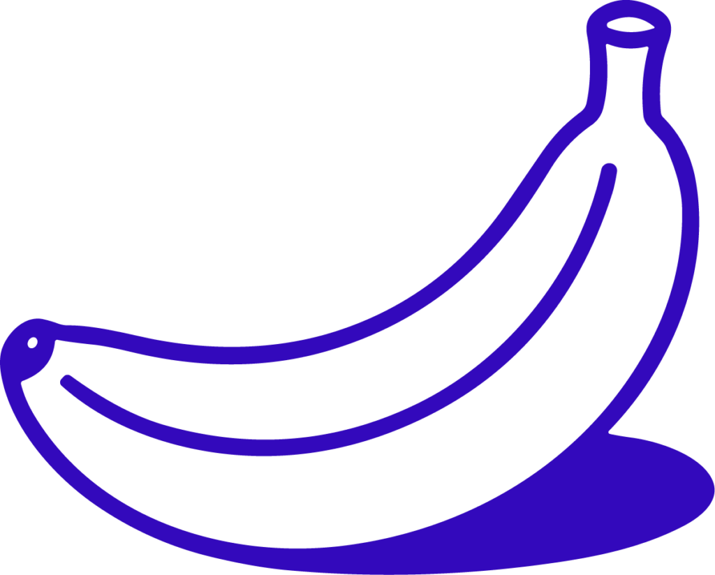 Banana SVG Bold Outline Vector