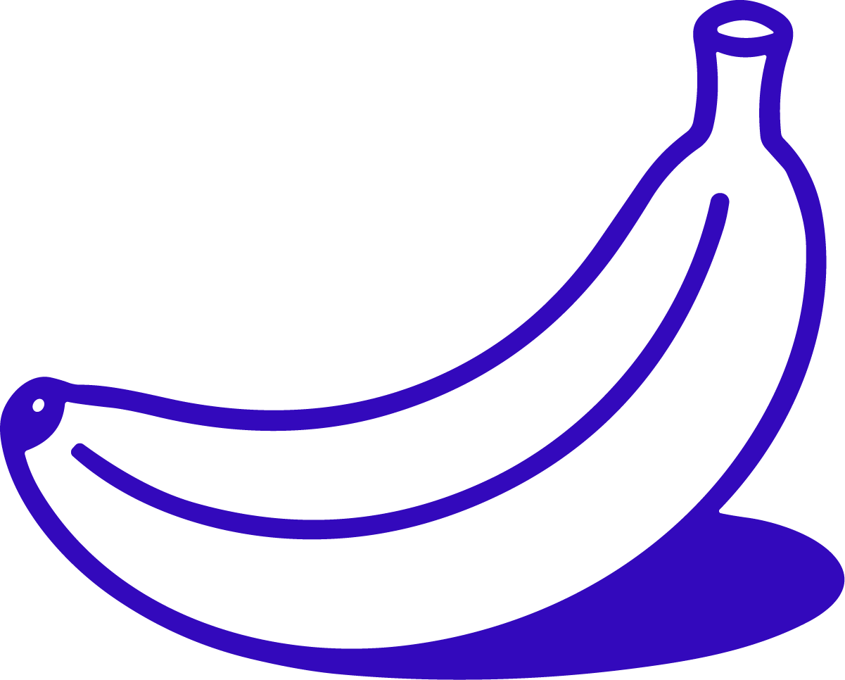 Banana SVG Bold Outline Vector - Image 1