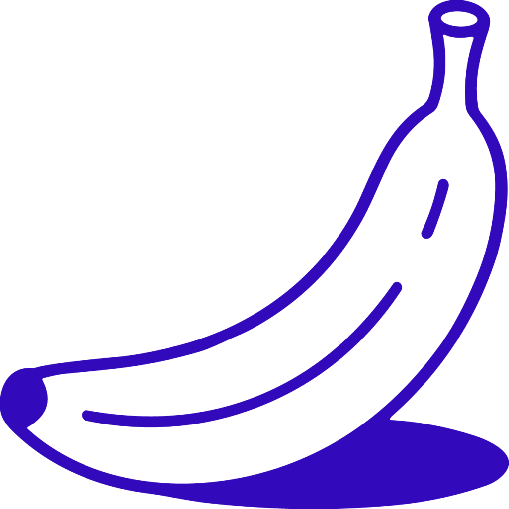 Banana SVG Bold Outline Vector