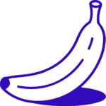 Banana SVG Bold Outline Vector