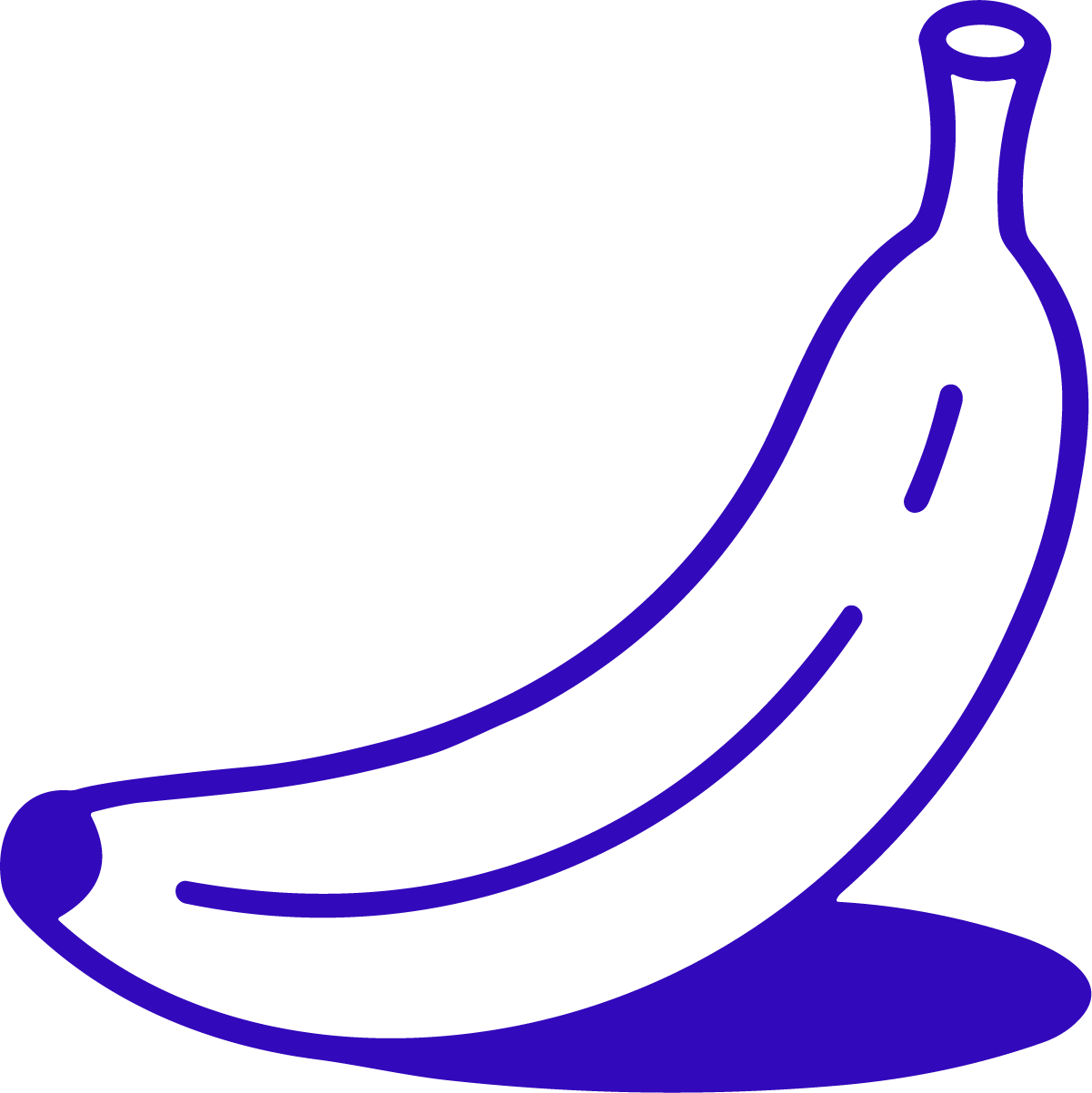Banana SVG Bold Outline Vector - Image 1