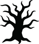 Bare Tree Silhouette SVG Spooky Twisted Vector