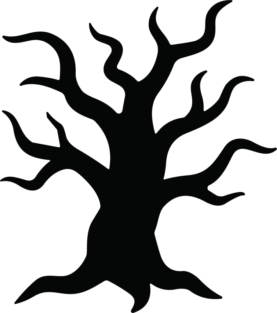 Bare Tree Silhouette SVG Spooky Twisted Vector