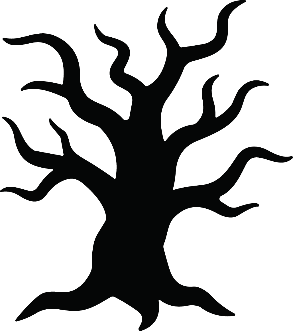 Bare Tree Silhouette SVG Spooky Twisted Vector - Image 1