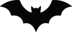 Bat Silhouette SVG Spooky Spread Wings Vector