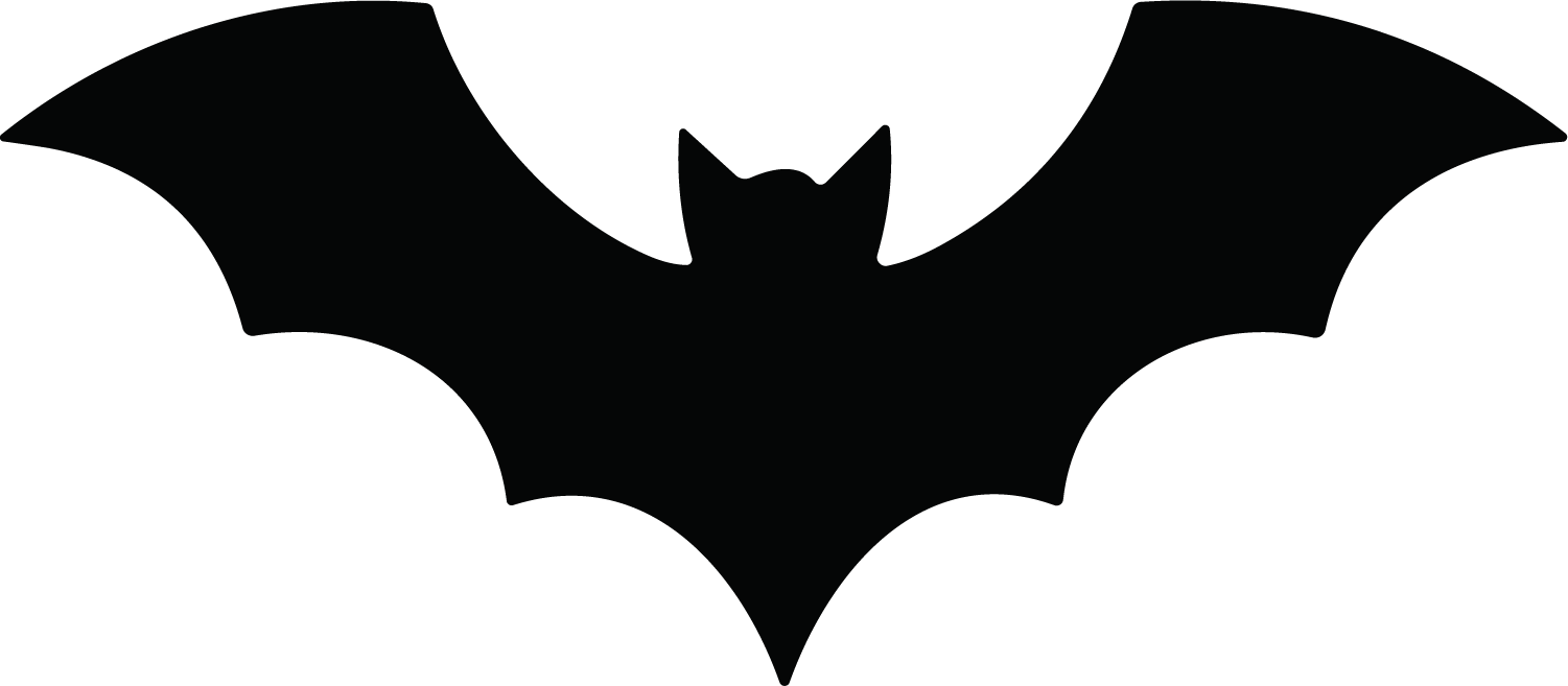 Bat Silhouette SVG Spooky Spread Wings Vector - Image 1