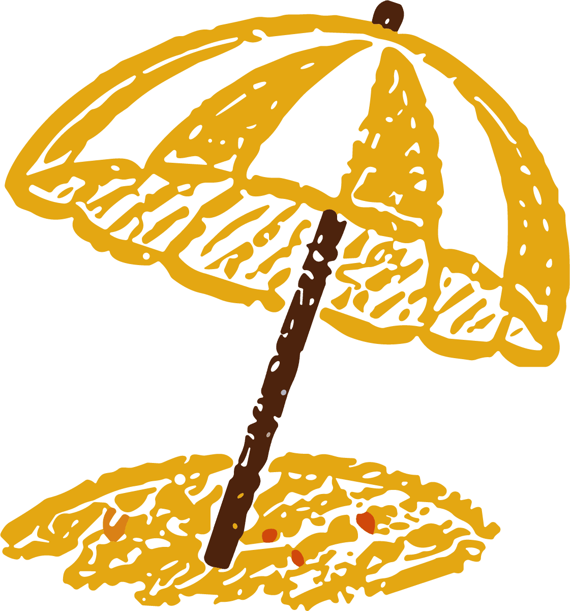 Beach Umbrella SVG Sketchy Sunshine Vector - Image 1