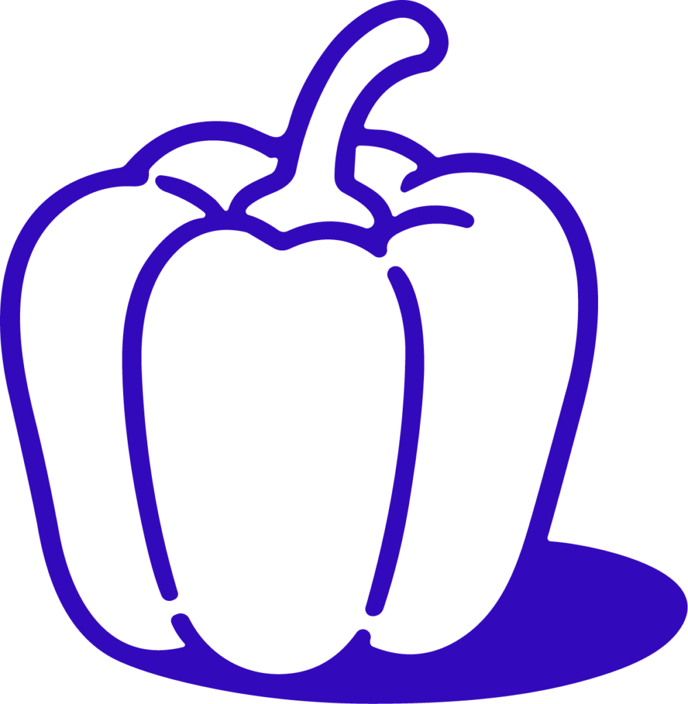 Bell Pepper SVG Bold Outline Vector
