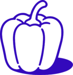 Bell Pepper SVG Bold Outline Vector