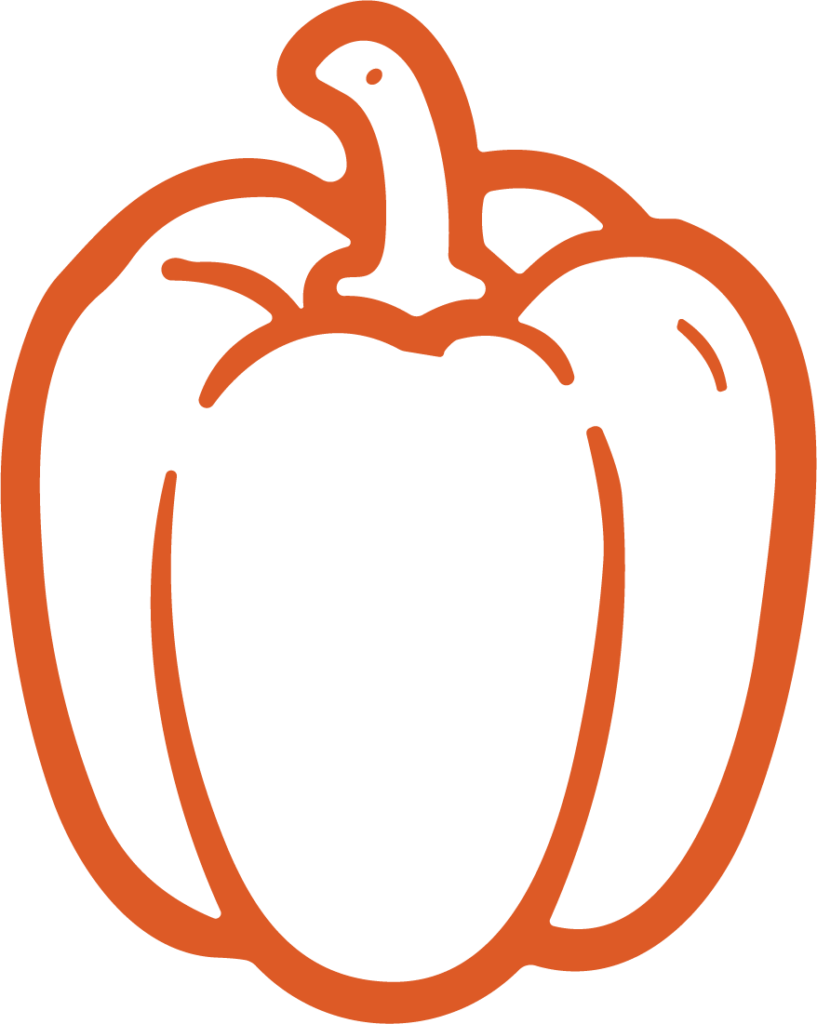 Bell Pepper SVG Bold Outline Vector
