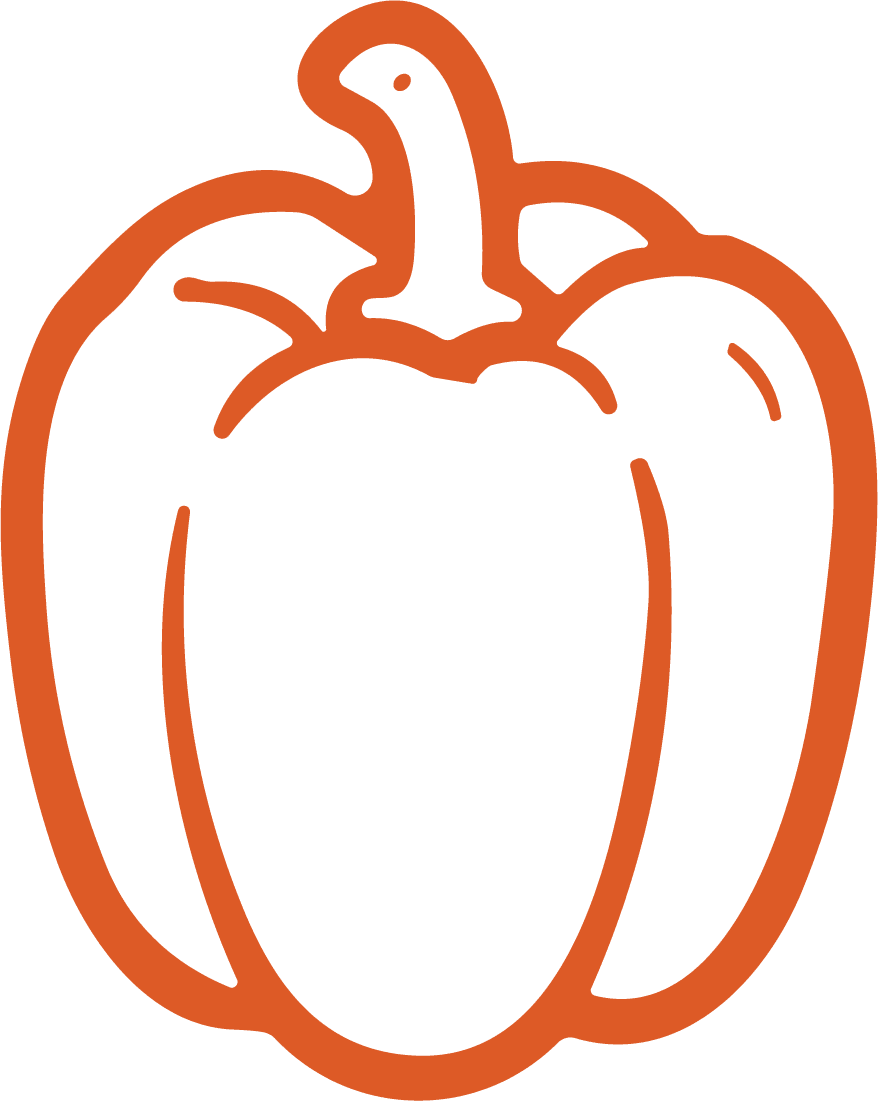 Bell Pepper SVG Bold Outline Vector - Image 1