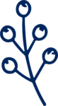 Berry Branch SVG Navy Botanical Vector
