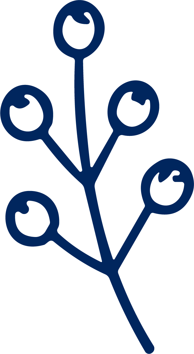 Berry Branch SVG Navy Botanical Vector - Image 1